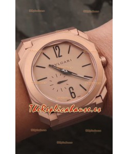 Bvlgari Octo Edición Finissmo Reloj Réplica a espejo 1:1 Correa y Caja de Cerámica Arenosa/Arenada