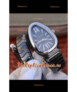 Bvlgari Edición Serpenti Reloj Réplica en Cerámica Negra Calidad a Espejo 1:1