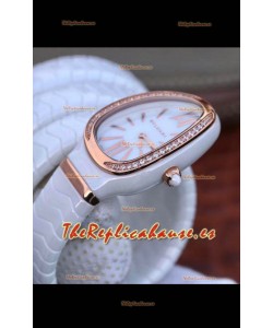 Bvlgari Edición Serpenti Reloj Réplica en Cerámica Blanca Calidad a Espejo 1:1