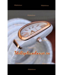 Bvlgari Edición Serpenti Reloj Réplica en Cerámica Blanca Calidad a Espejo 1:1