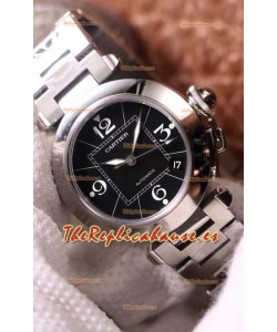 Pasha De Cartier Reloj Réplica Suizo Automático Calidad Espejo 1:1 32MM - Black Dial