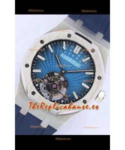 Audemars Piguet Royal Oak Tourbillon Dial Azul 41mm en Caja de Acero 904L Correa de Goma