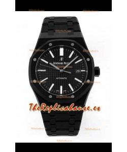 Audemars Piguet Royal Oak PVD Coated Swiss Replica Watch 3120 Swiss Movement - Black Dial 