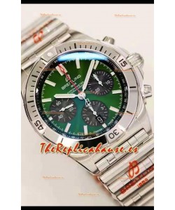 Breitling Chronomat B01 Edición Suiza 42 Caja de Acero 904L Dial Verde Reloj Réplica a Espejo