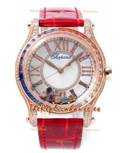Chopard Happy Sport Reloj Réplica Suizo Automático Caja en Oro Rosado - 36MM Ancho