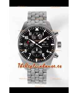 IWC Pilot Chronograph Edición Le Petit Prince Dial Negro Reloj Réplica a Espejo 1:1