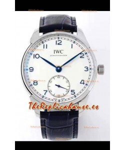 IWC Portuguese Reloj Réplica Suizo Automático Calidad a Espejo 1:1 Dial Blanco Caja de Acero