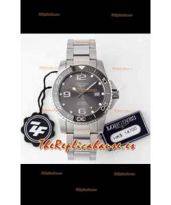 Longines HydroConquest 1:1 Mirror Swiss Replica Watch in Gris Dial Steel Strap