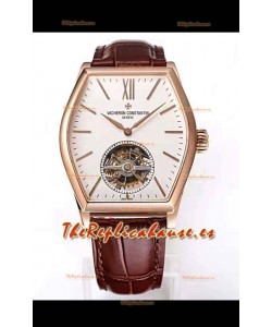 Vacheron Constantin Malte Tourbillon Reloj Réplica Suizo Calidad a Espejo 1:1 Oro Rosado