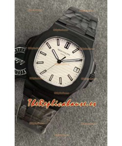 Patek Philippe Nautilus 5711 Revestimiento PVD Negro Venom Reloj Réplica Suizo Dial Blanco