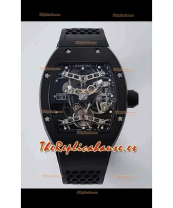 Richard Mille RM027 con Genuino Movimiento Tourbillon Suizo Reloj Réplica a Espejo 1:1