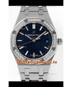 Audemars Piguet Royal Oak Swiss Automatic 34MM Reloj Suizo Dial en Azul - Réplica a Espejo