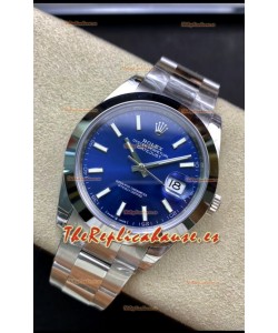 Rolex Datejust 126300 41MM Cal.3135 Reloj Réplica Suizo a Espejo 1:1 en 904L Dial Azul