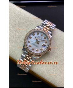 Rolex Datejust 278381 31MM Reloj Réplica Suizo en Acero 904L Oro Rosado dos Tonos - Réplica a Espejo 1:1