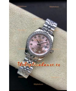 Rolex Datejust 279174 28MM Réplica Suiza Acero 904L Dial Rosado - Réplica a Espejo 1:1