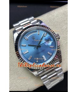 Rolex Day Date M228236-0006 904L Acero 40MM - Dial Azul Ice Répilca a Espejo 1:1