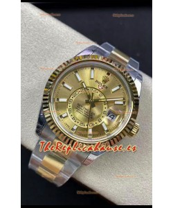 Rolex Sky-Dweller Oystersteel Oro Amarillo Oyster 42MM Reloj Réplica a Espejo 1:1 
