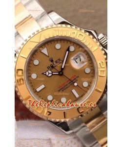 Rolex Yachtmaster 40 Oro Amarillo Dos Tonos 1:1 Reloj Réplica Suiza en Caja de Acero 904L