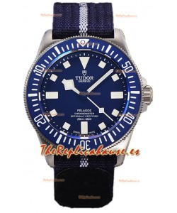 Tudor Pelagos FXD Caja Titanio Réplica Espejo 1:1 Dial Azul En Correa Azul Nato
