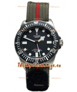 Tudor Pelagos FXD Caja Titanio Réplica Espejo 1:1 Dial Negro En Correa Negra Nato