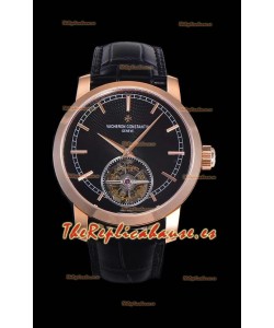 Vacheron Constantin Minute Repeater Tourbillon Reloj Réplica Suizo con Caja de Acero 44MM Oro Rosado
