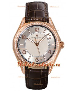 Vacheron Constantin Edición Fiftysix Acero 904L Oro Rosado Réplica Espejo 1:1 Dial Crema