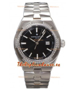 Vacheron Constantin Overseas Caja Acero Dial Negro 35MM Reloj Réplica Suiza 