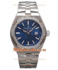 Vacheron Constantin Overseas Caja Acero Dial Azul 35MM Reloj Réplica Suiza 