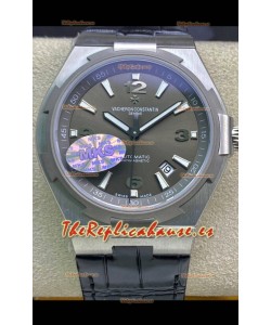 Vacheron Constantin Overseas Reloj Réplica Suizo a Espejo Dial Gris - Correa de Piel