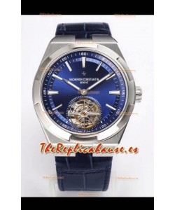 Vacheron Constantin Overseas Tourbillon Acero Inoxidable Correa de Piel Réplica a Espejo 1:1