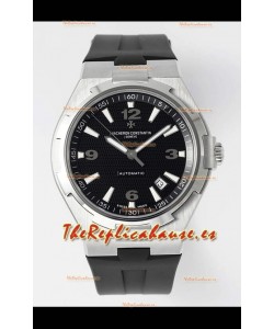 Vacheron Constantin Overseas Réplica Suiza a Espejo 1:1 Dial Negro - Correa Goma