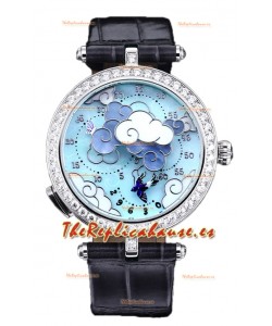 Van Cleef & Arpels Donde Des Papillons Caja Acero Inoxidable Reloj Réplica Movimiento Suizo 
