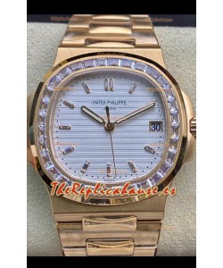 Patek Philippe Nautilus 5711/1R 1 Reloj Réplica a Espejo 1:1 Dial Blanco Oro Rosado