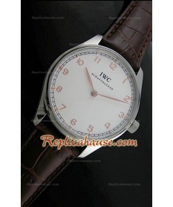 Reloj con Esfera Blanca IWC Wendeng Manual 