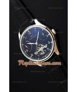 IWC Tourbilon Reproducción Japonesa del Reloj con Esfera de color Negro