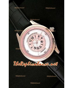 Mont Blanc Mechanique Horlogere Reloj Suizo en Oro Rosa Esfera Blanca