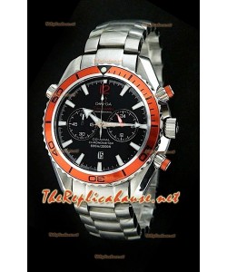 Omega Seamaster Planet Ocean Reloj Cronógrafo Japonés en Bisel Naranja