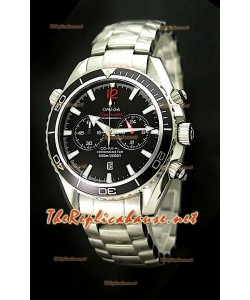 Omega Seamaster Planet Ocean Reloj Crónografo Japonés en Bisel Negro
