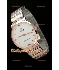 Omega Deville Reproducción Japonesa Reloj para Hombre en dos Tonos 