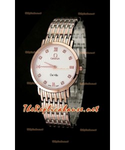 Omega Deville Reproducción Japonesa Reloj para Hombre en dos Tonos 