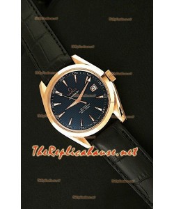 Omega Seamaster Aqua Terra Reproducción Reloj Suizo en Oro Rosa