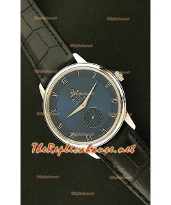 Omega Deville Reloj Automático Japonés en Acero con Esfera en Azul oscuro