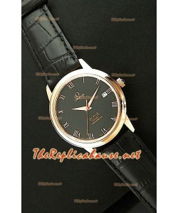 Omega Deville Reloj Japonés en Oro Rosa - Esfera de color Negro