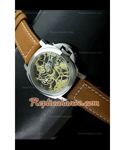 Panerai Lumenor Reloj Esqueleto de Acero 