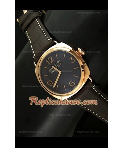Panerai Radiomir Reloj Suizo de Oro Rosa y Esfera Marrón 
