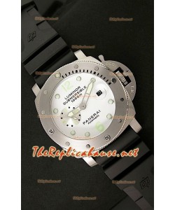 Panerai Lumenor Reloj Japonés Sumergible 1000M con Esfera Blanca