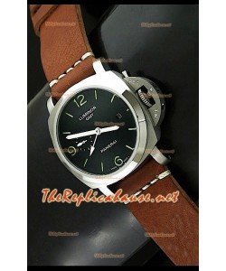 Panerai Lumenor GMT PAM329 Reloj Japonés en Correa Marrón