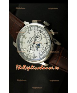 Patek Philippe Calatrava Ultra-delgado Réplica Japonesa con Esfera Blanca 