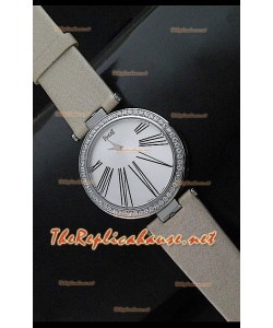 Piaget Altiplano Reloj de Cuarzo Suizo con Esfera de Hora en Correa de Piel Bronzeada