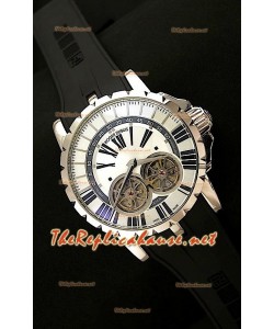 Roger Dubuis Excalibur Chronoexcel Dual Tourbilon con Esfera Blanca